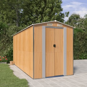 Light brown galvanized steel garden shed 192x440x223 cm by , Sheds - Ref: Foro24-3147474, Price: 661,95 €, Discount: %