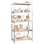 Shelving 5 levels 2 units steel plywood silver by , Industrial shelving - Ref: Foro24-3154191, Price: 130,24 €, Discount: %