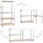 Shelving 5 levels 2 units steel plywood silver by , Industrial shelving - Ref: Foro24-3154191, Price: 130,24 €, Discount: %