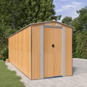 Light brown galvanized steel garden shed 192x606x223 cm by , Sheds - Ref: Foro24-3147476, Price: 809,99 €, Discount: %