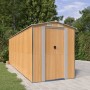 Light brown galvanized steel garden shed 192x606x223 cm by , Sheds - Ref: Foro24-3147476, Price: 808,61 €, Discount: %