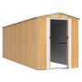 Light brown galvanized steel garden shed 192x606x223 cm by , Sheds - Ref: Foro24-3147476, Price: 808,61 €, Discount: %