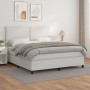 Box spring bed with white synthetic leather mattress 160x200 cm by , Beds and slatted bases - Ref: Foro24-3142792, Price: 585...