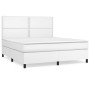 Box spring bed with white synthetic leather mattress 160x200 cm by , Beds and slatted bases - Ref: Foro24-3142792, Price: 585...