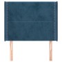 Headboard with dark blue velvet ears 103x16x118/128 cm by , Headboards and footboards - Ref: Foro24-3119486, Price: 72,02 €, ...