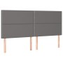 Headboard with LED lights gray synthetic leather 180x5x118/128 cm by , Headboards and footboards - Ref: Foro24-3122390, Price...