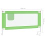 Safety railing child's bed green fabric 160x25 cm by , Safety railings - Ref: Foro24-10194, Price: 38,78 €, Discount: %