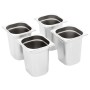 Gastronorm trays 8 units GN 1/6 200 mm stainless steel by , Buckets for steam tables - Ref: Foro24-50909, Price: 67,01 €, Dis...