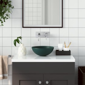 Dark green ceramic round bathroom sink by , Sinks - Ref: Foro24-146981, Price: 57,99 €, Discount: %