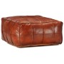 Brown pouf 60x60x30 cm genuine goat leather by , Ottomans - Ref: Foro24-248132, Price: 138,33 €, Discount: %