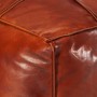 Brown pouf 60x60x30 cm genuine goat leather by , Ottomans - Ref: Foro24-248132, Price: 138,33 €, Discount: %