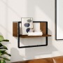 Wall shelf with oak brown bar 40x25x30 cm by , Shelves and shelves - Ref: Foro24-836287, Price: 16,02 €, Discount: %