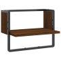 Wall shelf with oak brown bar 40x25x30 cm by , Shelves and shelves - Ref: Foro24-836287, Price: 16,02 €, Discount: %