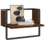 Wall shelf with oak brown bar 40x25x30 cm by , Shelves and shelves - Ref: Foro24-836287, Price: 16,02 €, Discount: %