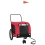 Pet Bicycle Trailer Iron Oxford Cloth Red Black by , pet strollers - Ref: Foro24-94027, Price: 83,42 €, Discount: %