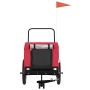 Pet Bicycle Trailer Iron Oxford Cloth Red Black by , pet strollers - Ref: Foro24-94027, Price: 83,42 €, Discount: %