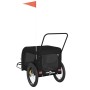 Pet Bicycle Trailer Iron Oxford Cloth Black by , pet strollers - Ref: Foro24-94031, Price: 90,99 €, Discount: %