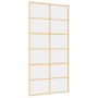 Golden sliding door made of transparent ESG glass and aluminum by , Doors for the home - Ref: Foro24-155168, Price: 170,72 €,...