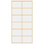 Golden sliding door made of transparent ESG glass and aluminum by , Doors for the home - Ref: Foro24-155168, Price: 170,72 €,...