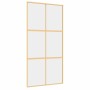 Goldene Schiebetür aus transparentem ESG-Glas und Aluminium von , Türen für zu Hause - Ref: Foro24-155156, Preis: 168,99 €, R...