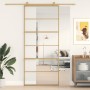 Goldene Schiebetür aus transparentem ESG-Glas und Aluminium von , Türen für zu Hause - Ref: Foro24-155161, Preis: 153,99 €, R...