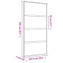 Golden sliding door made of transparent ESG glass and aluminum by , Doors for the home - Ref: Foro24-155180, Price: 168,84 €,...