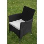 5-teiliges Garten-Essset und schwarze Kissen aus synthetischem Rattan von vidaXL, Gartensets - Ref: Foro24-43122, Preis: 350,...