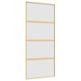 Puerta corredera dorada vidrio ESG esmerilado aluminio 90x205cm de , Puertas para el hogar - Ref: Foro24-155182, Precio: 207,...