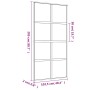 Puerta corredera dorada de vidrio ESG esmerilado y aluminio de , Puertas para el hogar - Ref: Foro24-155189, Precio: 185,02 €...