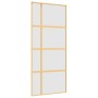 Goldene Schiebetür ESG-Glas mattiertes Aluminium 90x205cm von , Türen für zu Hause - Ref: Foro24-155194, Preis: 175,64 €, Rab...