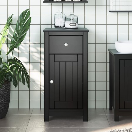 BERG bathroom cabinet solid black pine wood 40x34x80 cm by , Bathroom furniture - Ref: Foro24-358541, Price: 97,43 €, Discoun...