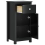 Mueble de baño BERG madera maciza de pino negro 40x34x80 cm de , Muebles de baño - Ref: Foro24-358541, Precio: 96,99 €, Descu...