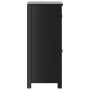 Mueble de baño BERG madera maciza de pino negro 40x34x80 cm de , Muebles de baño - Ref: Foro24-358541, Precio: 96,99 €, Descu...