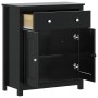 Mueble de baño BERG madera maciza de pino negro 69,5x34x80 cm de , Muebles de baño - Ref: Foro24-358543, Precio: 136,33 €, De...