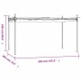 Pérgola con cubierta retráctil gris antracita 395x292x230 cm de , Carpas y cenadores - Ref: Foro24-360119, Precio: 342,53 €, ...