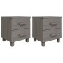 HAMAR nightstands 2 pcs solid pine light gray 40x35x44.5 cm by vidaXL, Nightstands - Ref: Foro24-340411, Price: 96,40 €, Disc...