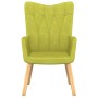 Silla de relajación con taburete de tela verde de , Sillones - Ref: Foro24-327539, Precio: 129,32 €, Descuento: %