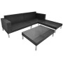 Set de muebles de jardín 4 pzas y cojines ratán sintético negro de vidaXL, Conjuntos de jardín - Ref: Foro24-42944, Precio: 5...