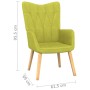 Silla de relajación con taburete de tela verde de , Sillones - Ref: Foro24-327539, Precio: 129,32 €, Descuento: %