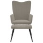 Light gray velvet recliner chair with footstool by , Armchairs - Ref: Foro24-327688, Price: 115,30 €, Discount: %