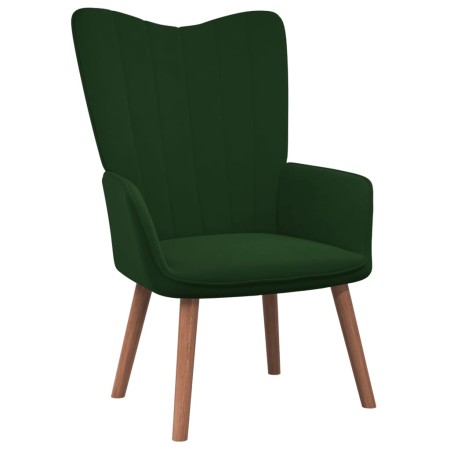 Silla de relajación de terciopelo verde oscuro de , Sillones - Ref: Foro24-327657, Precio: 100,99 €, Descuento: %