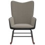 Silla mecedora de terciopelo gris claro y PVC de , Mecedoras - Ref: Foro24-327875, Precio: 120,18 €, Descuento: %