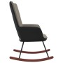 Light gray velvet and PVC rocking chair by , Rocking chairs - Ref: Foro24-327875, Price: 120,18 €, Discount: %