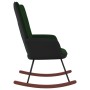 Silla mecedora de terciopelo verde oscuro y PVC de , Mecedoras - Ref: Foro24-327877, Precio: 120,18 €, Descuento: %