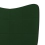 Silla mecedora de terciopelo verde oscuro y PVC de , Mecedoras - Ref: Foro24-327877, Precio: 120,18 €, Descuento: %