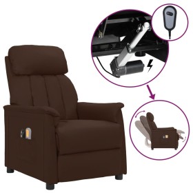 Brown synthetic leather electric massage chair by , Electric massage chairs - Ref: Foro24-3098500, Price: 223,99 €, Discount: %