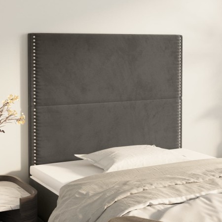 Cabeceros 2 unidades de terciopelo gris oscuro 90x5x78/88 cm de , Cabeceros y pies de cama - Ref: Foro24-3116229, Precio: 69,...