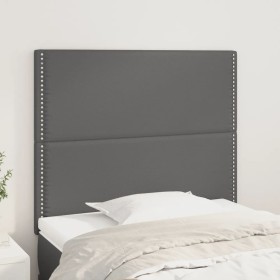 Headboards 2 units of gray synthetic leather 90x5x78/88cm by , Headboards and footboards - Ref: Foro24-3116274, Price: 71,16 ...