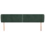 Cabecero de terciopelo verde oscuro 203x23x78/88 cm de , Cabeceros y pies de cama - Ref: Foro24-3117073, Precio: 66,89 €, Des...