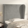 Headboard with light gray velvet ears 93x23x118/128 cm by , Headboards and footboards - Ref: Foro24-3117852, Price: 82,24 €, ...